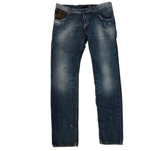 Cavalli Mens Size 38 Jeans Denim Button Fly